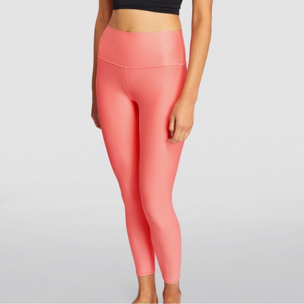 ALO Yoga high wasted airlift leggings in coral